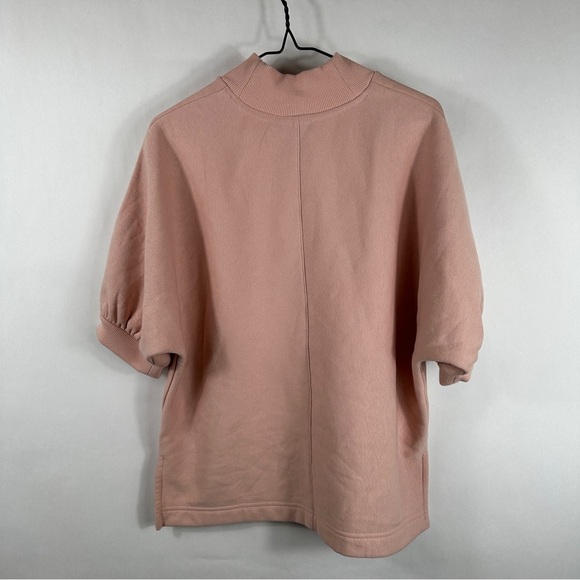 Banana Republic Puff-Sleeve Mock Neck Fleece Sweatshirt | Size Medium - Picture 9 of 13